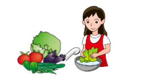 くだもの、野菜など食材の洗浄